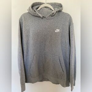 Nike Club Fleece Pullover Hoodie Sweatshirt Sweater Gray Mens Large BV2654 063